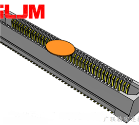 0.80mm(.032”)间距,微型薄型高速数据传输板对板母座
